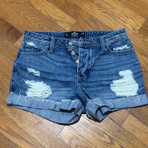 Hollister Women's Distressed Blue Jean Shorts